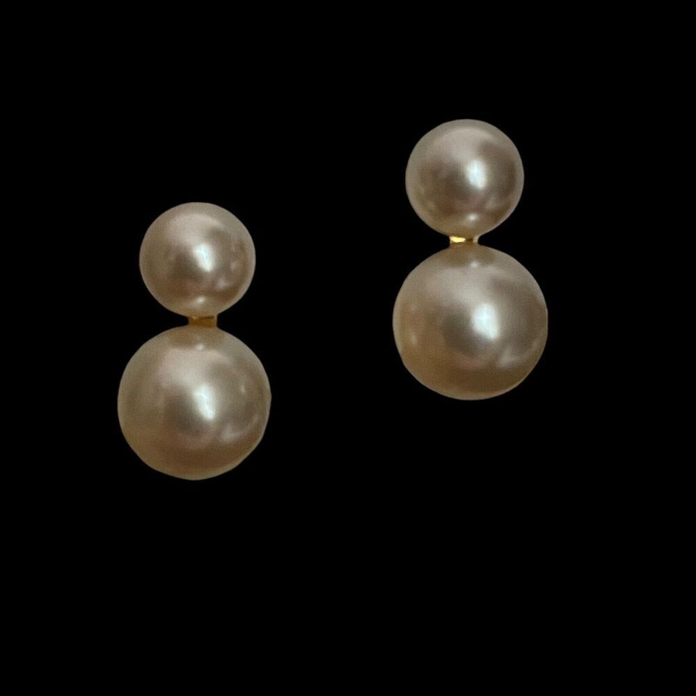 Vintage 1980 Avon Clip Earrings Pearlessence Simulated Pearls with Box NEW